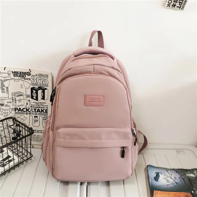 Korean Version Harajuku Backpack School Style Junior High Pink - Shop at LoveMi