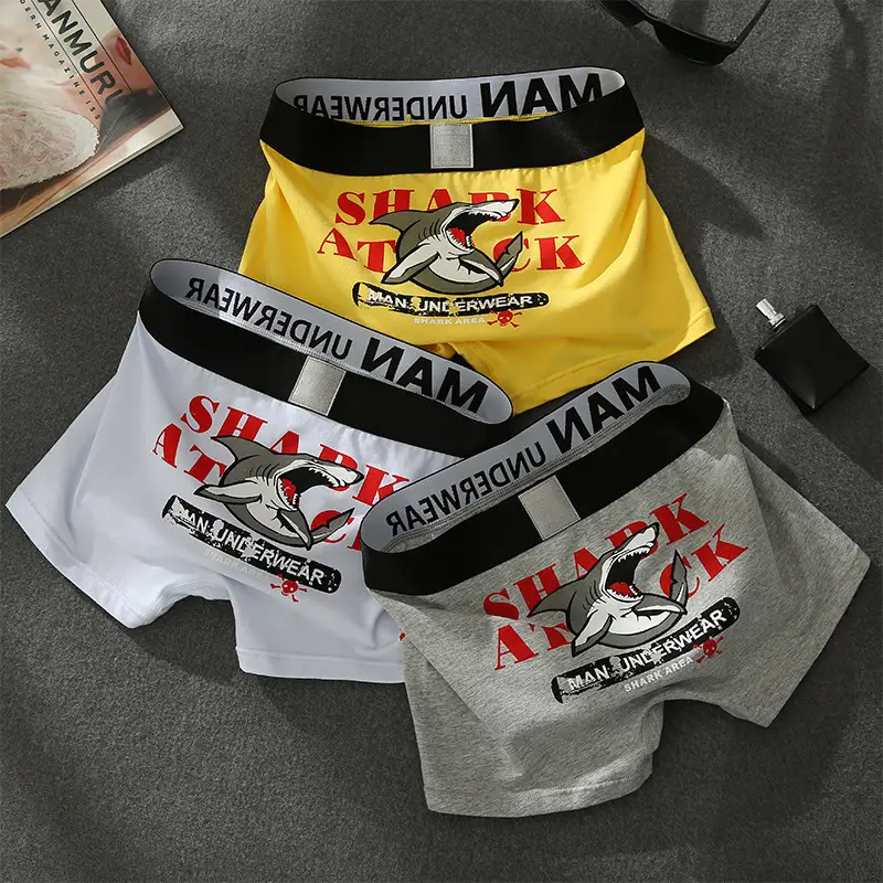Cotton Men's Personality Printed Boxer Shorts