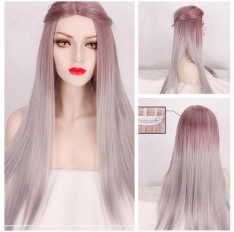 Title 1, Medium length straight hair with taro color