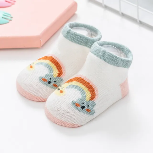 New Shallow Cut Low Top Slack Weather Boat Socks White Rainbow - Shop at LoveMi