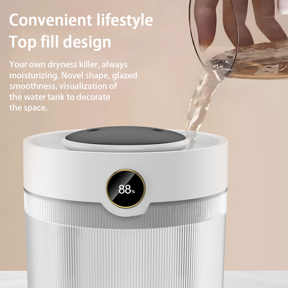 Large Capacity 2L Humidity Digital Display Double Spray Humidifier USB Silent Home Desktop Water Refill Meter Fog Amount — foto 3