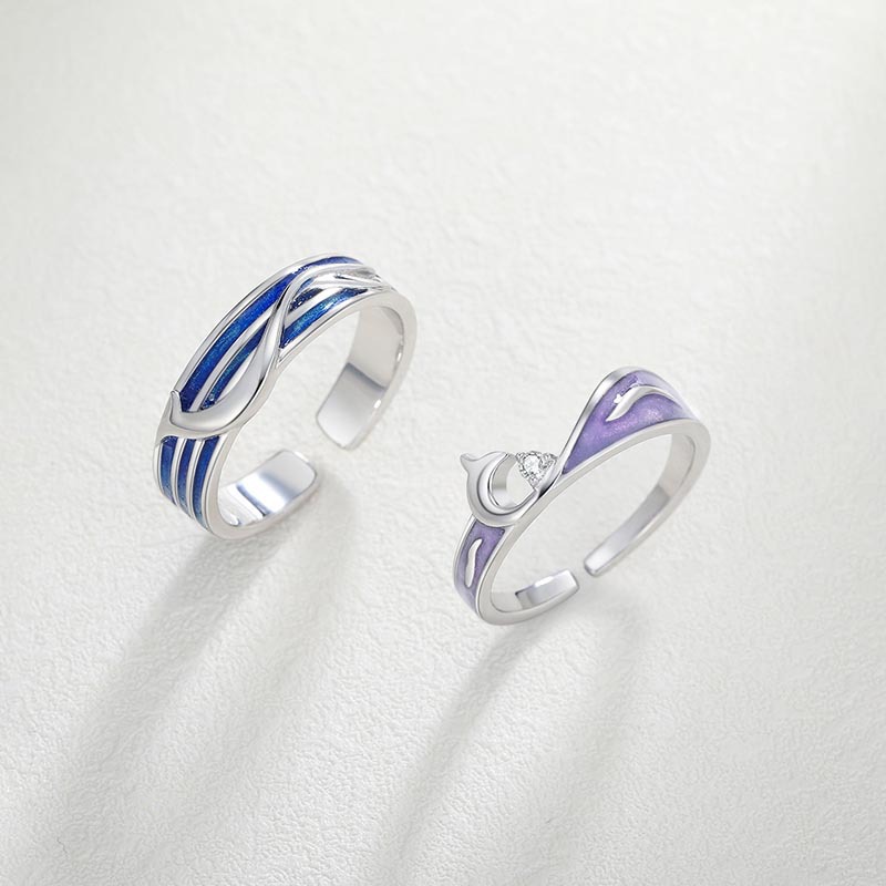 S925 Silver A Pair Of Small Design Sense Simple Men And Women Ring