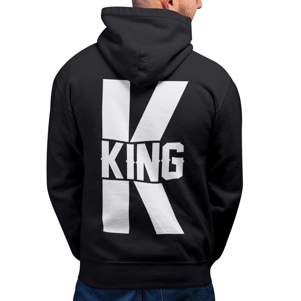 Title 4, Couple king/queen letter print hooded sweater