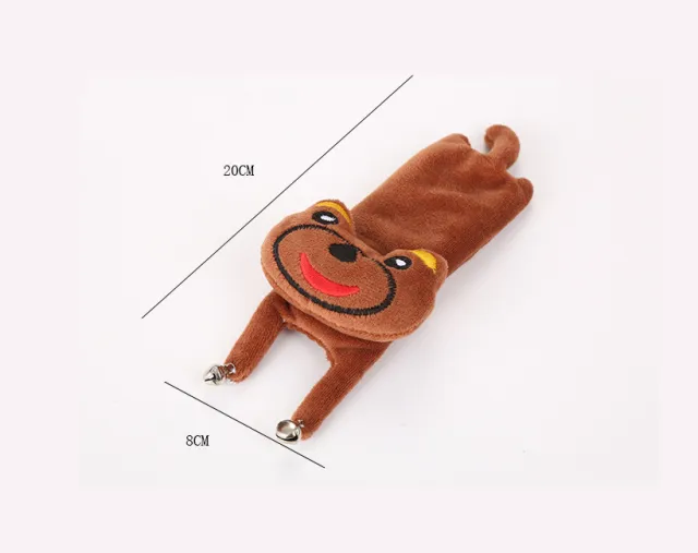 Cute Cat Rabbit Red Panda Mint Plush Toy With Bell Brown - Shop at LoveMi