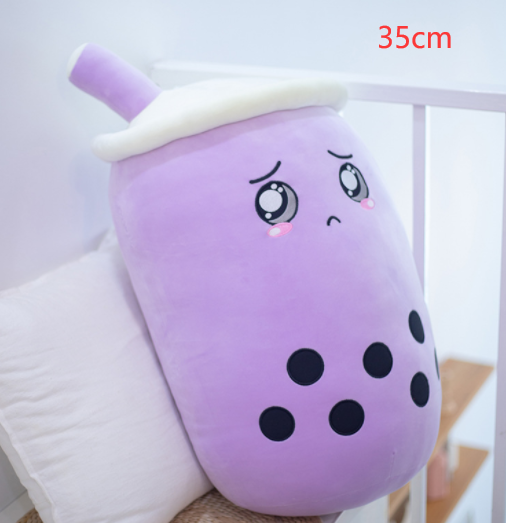 Cute Fruit Drink Plush Stuffed Soft Strawberry Milk Tea Plush Boba Tea Cup Toy B - Picture 12 of 13