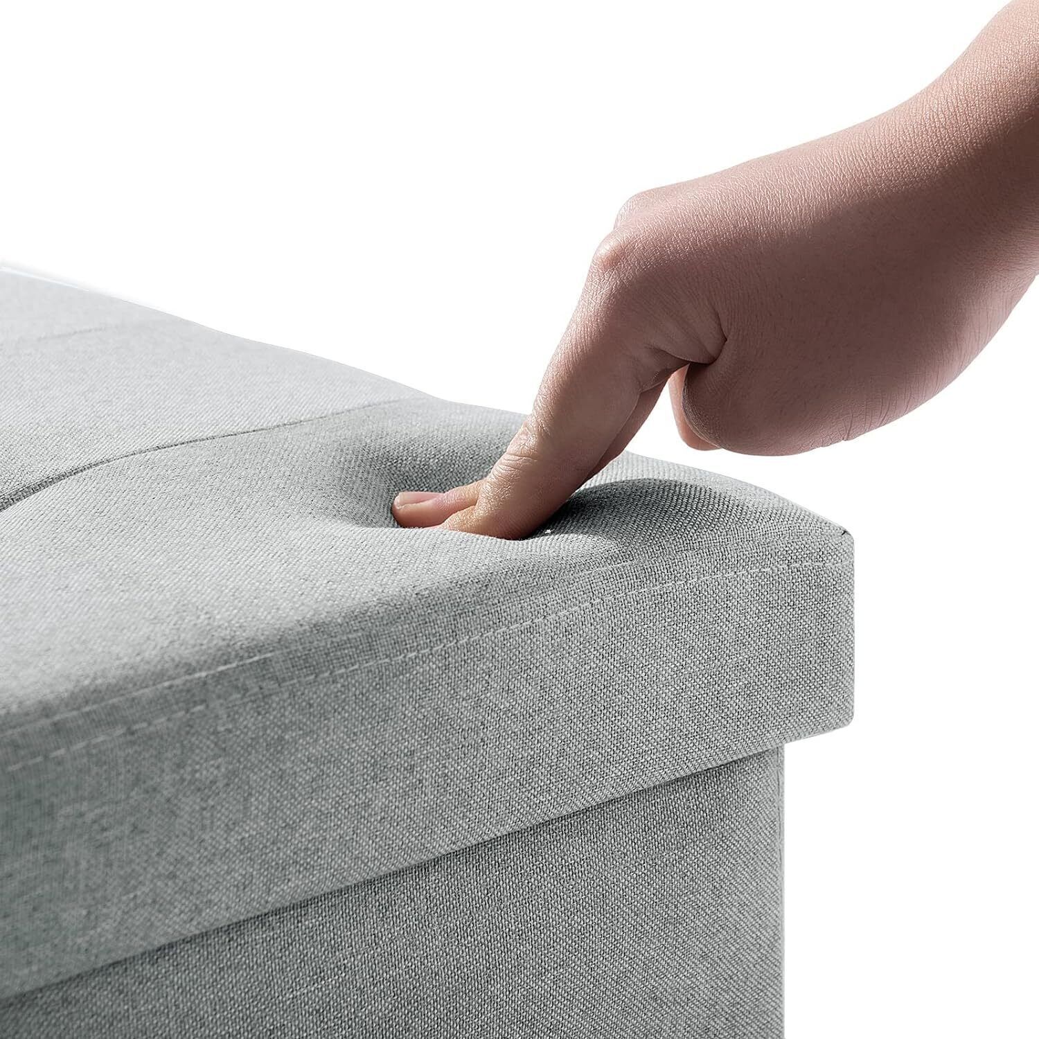 Storage Box Foldable Ottoman Seat Toy Foot Stool Bench Home UK — image 3