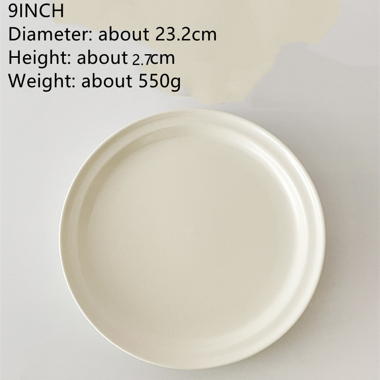 Title 3, Premium White Matte Nordic Ceramic Dinner Plate...