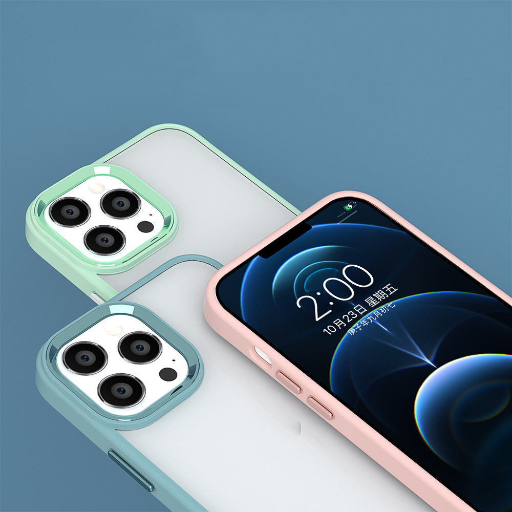 Coque de téléphone transparente à anneau métallique haut de gamme – blanche – iPhone 12 Pro MaxCortex