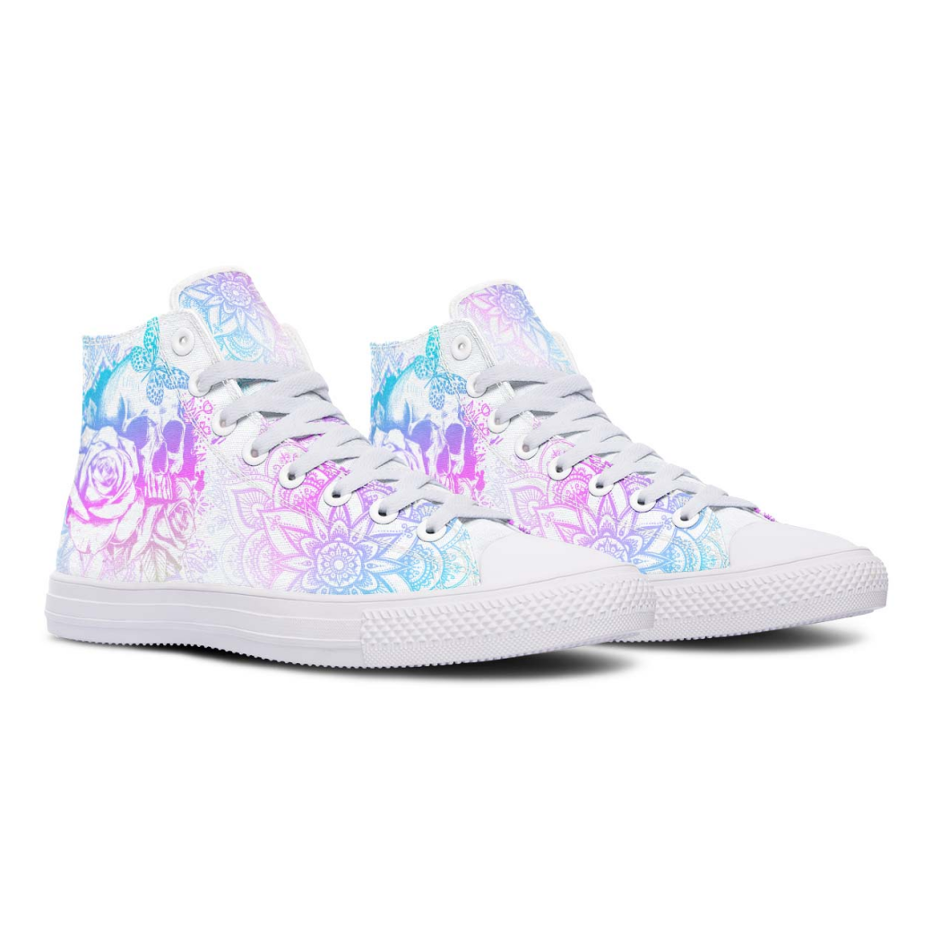 Fashion Printed Couple High Top Canvas Shoes