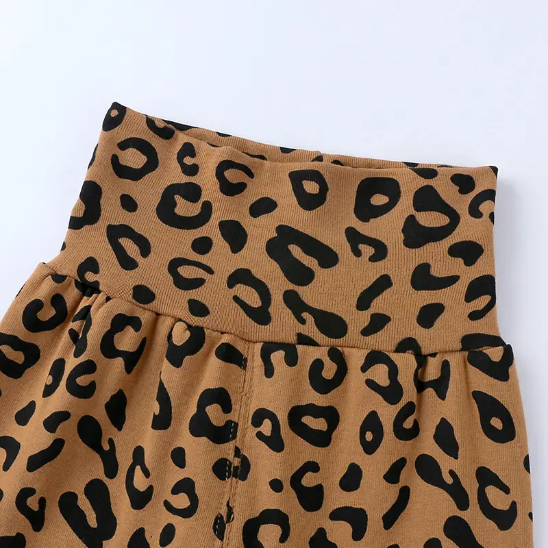 Children's Korean Style Leopard Print Stretch Homewear