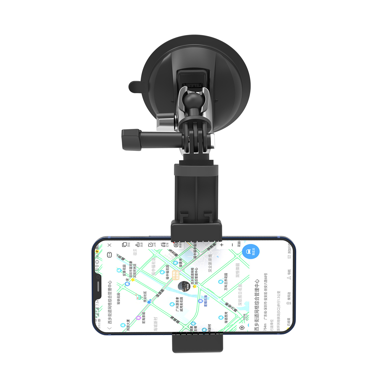 Foldable Car Mobile Phone Suction Cup Holder - Image 2