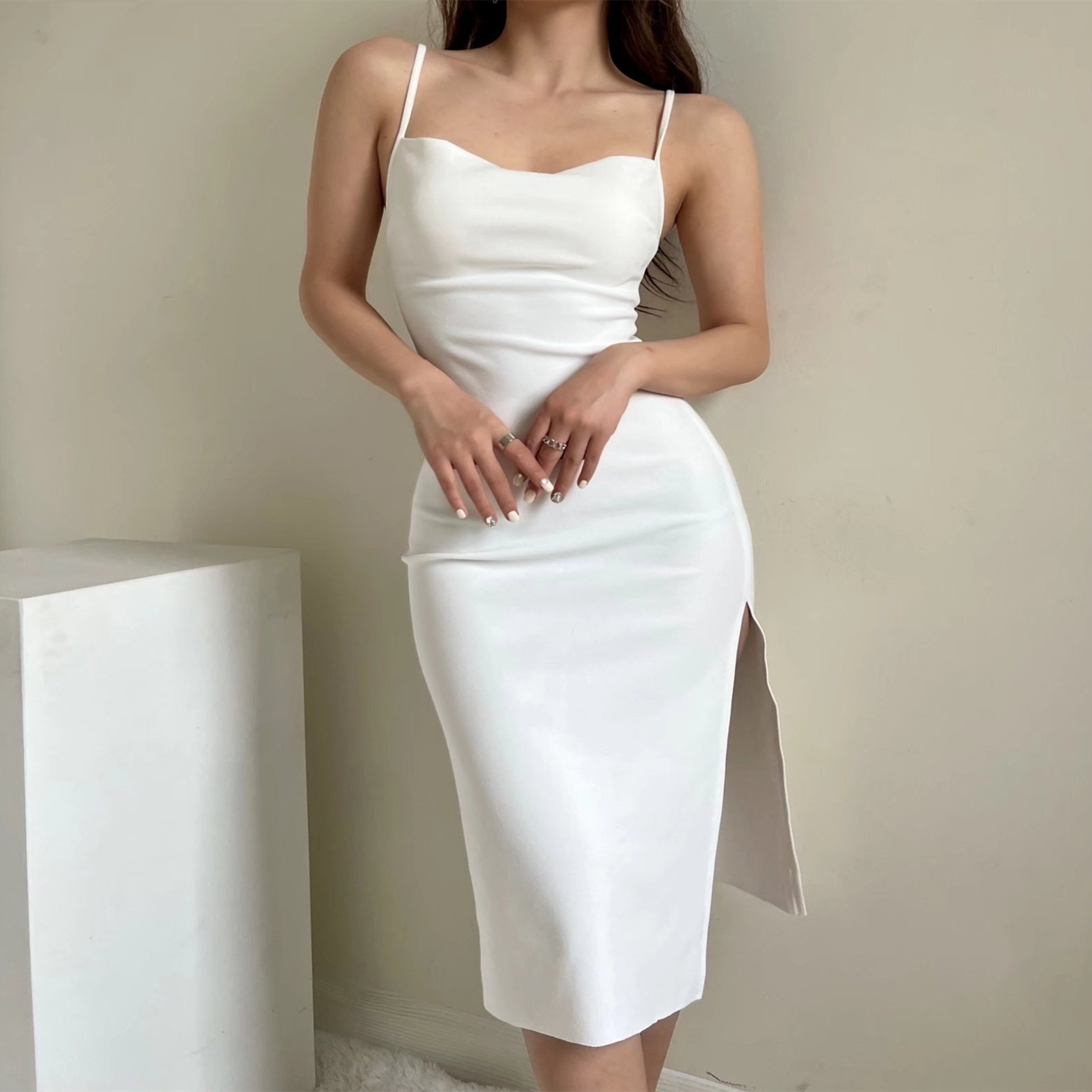Ins European And American Style Suspender Dress