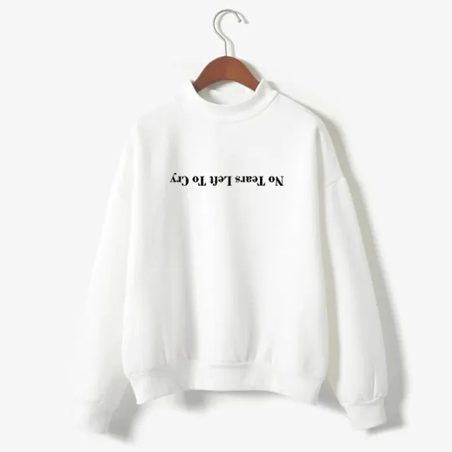 Fashion Women's Printed Long Sleeve Sweatshirt White - Shop at LoveMi