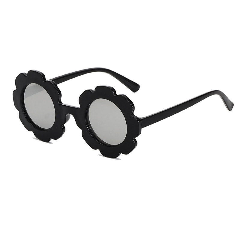 Children's Cute Sunflower Round Frame Sunglasses - Image 5