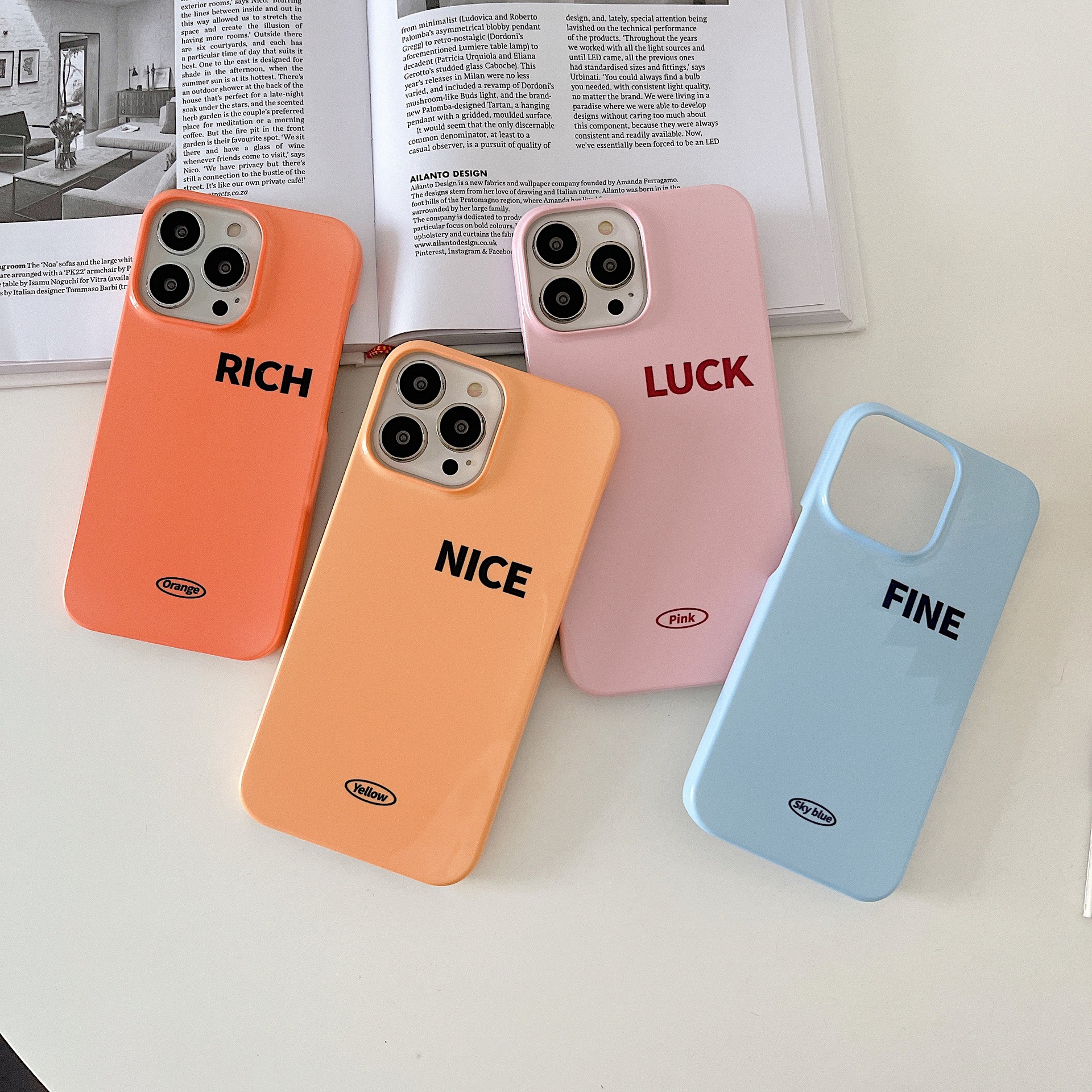 Half Pack Glossy Solid Color Plastic Phone Case - Image 2