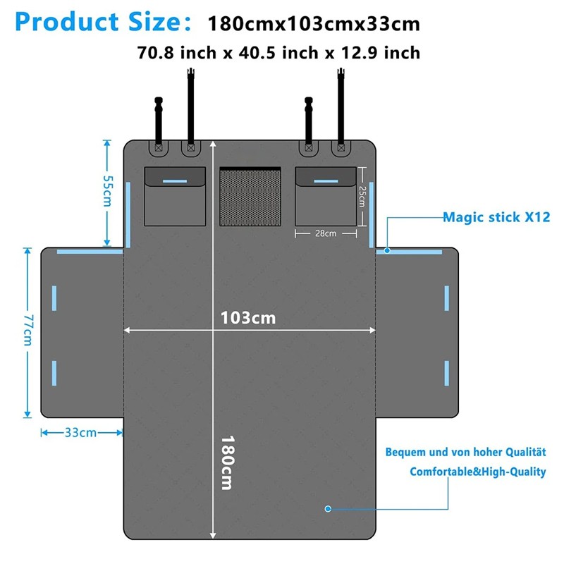For q4 e-tron heavy duty quilted boot liner mat dog