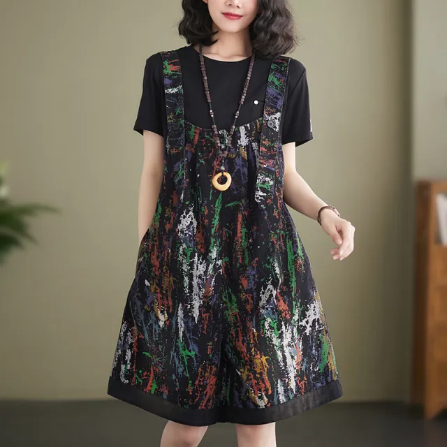Loose Fitting Fashionable Denim Straps Black - Shop at LoveMi