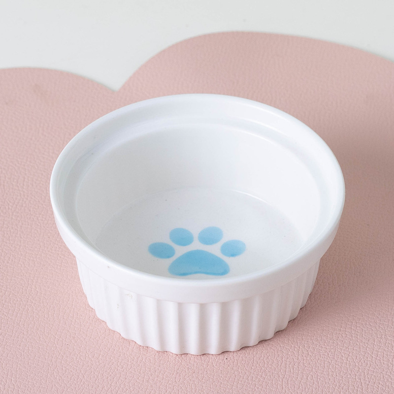 Single bowl claw print blue