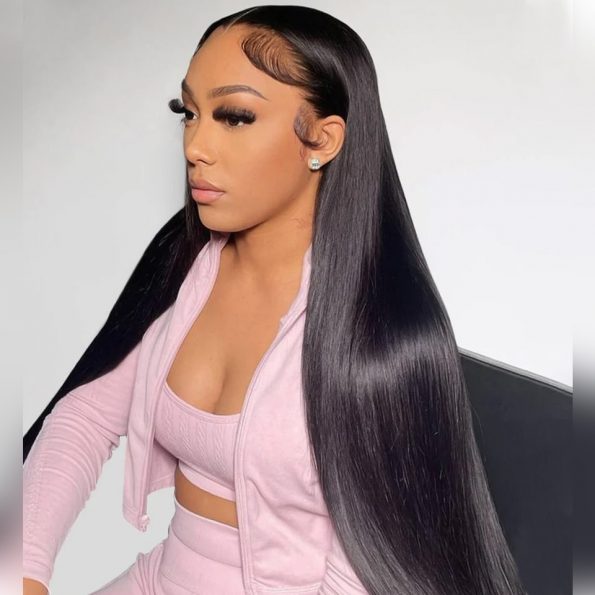 4x4 Lace Human Hair Wig Natural Color, Straight Texture, Density