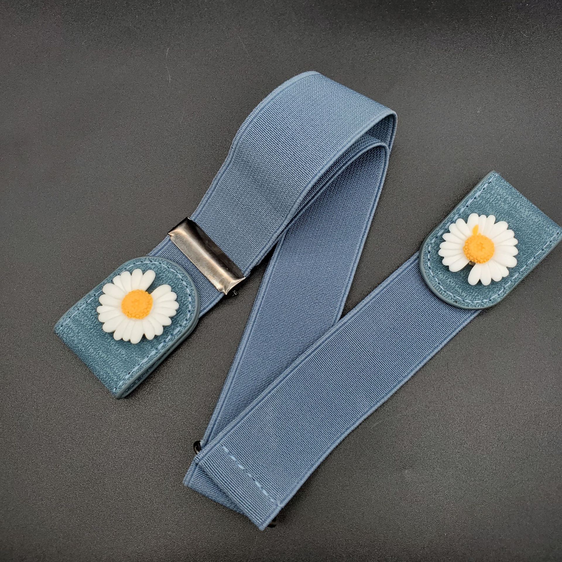 Denim blue double daisy