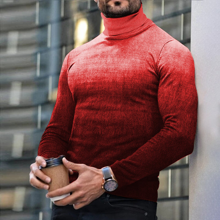 Title 1, Autumn Winter Mens Long Sleeve Turtleneck T Sh...