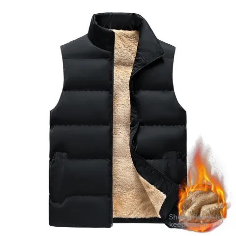 Lambswool Men's Down Cotton Vest Clip Outer Wear