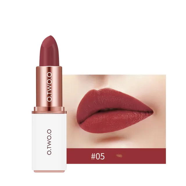 Velvet Matte Texture Long lasting Color Non drying Lipstick 05Iced Milk Tea - Shop at LoveMi