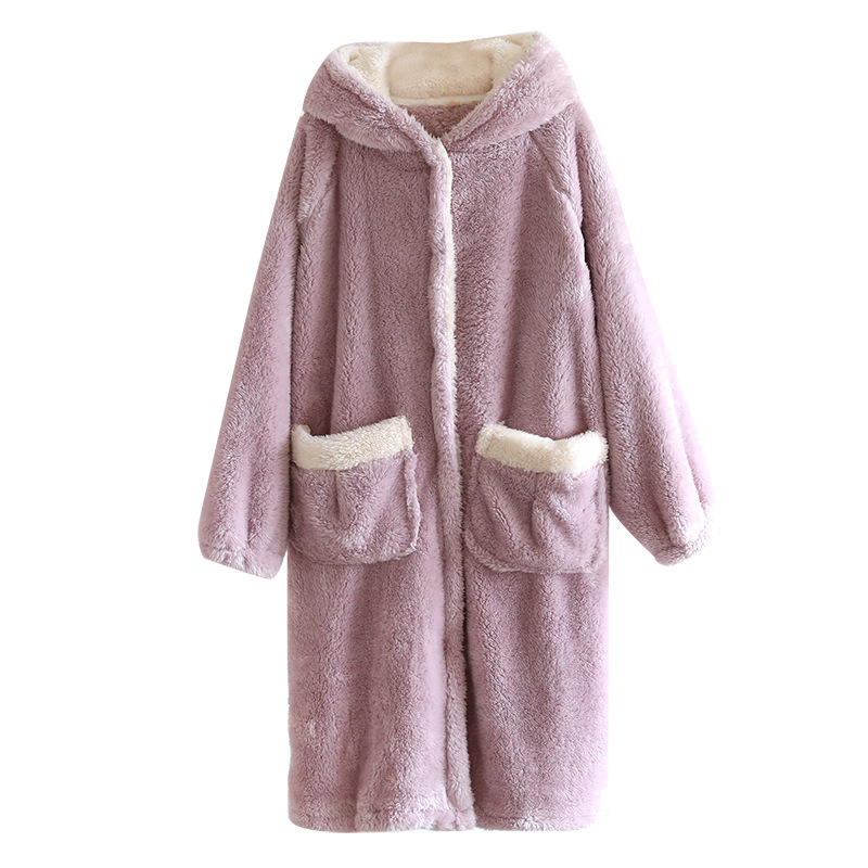 Title 6, Ladies Flannel Warm And Thick Nightgown