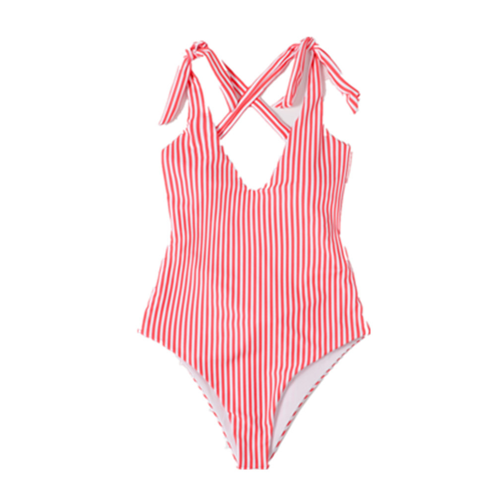 Title 2, Ladies Fashion Striped Sleeveless Swimsuit With...