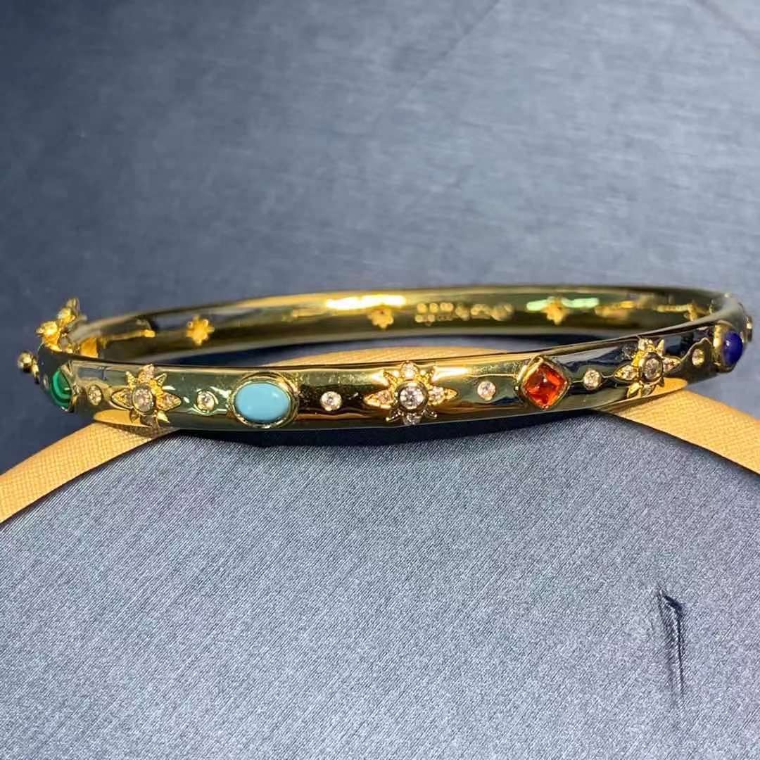 Roman Style Colored Stone Bracelet Women Simple