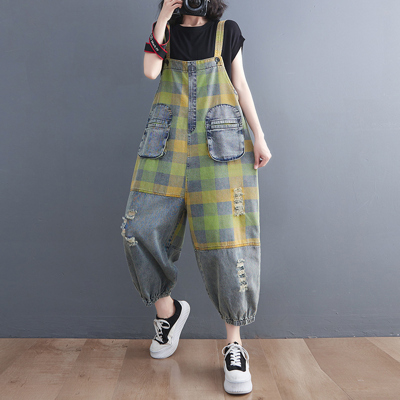 Title 5, Korean Version Of The New Large Size Jeans Susp...