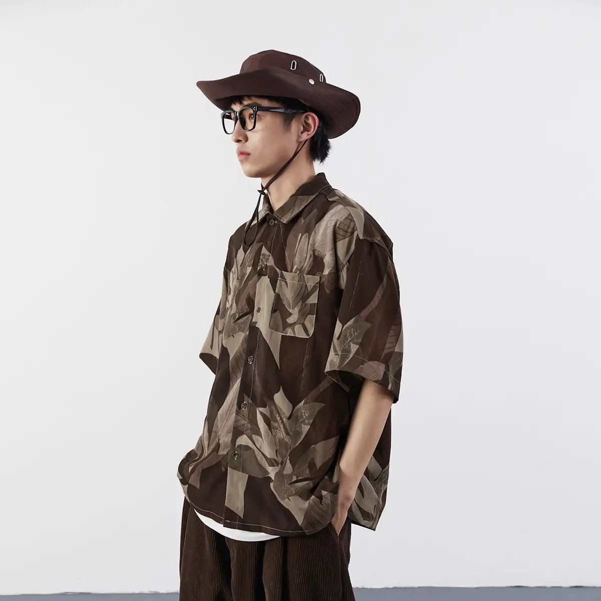 Japanese-style Retro Full Printed Floral Short-sleeved Shirt Men's Summer Thin Design Sense Niche Draping Effect Shirt Ins Fashion
