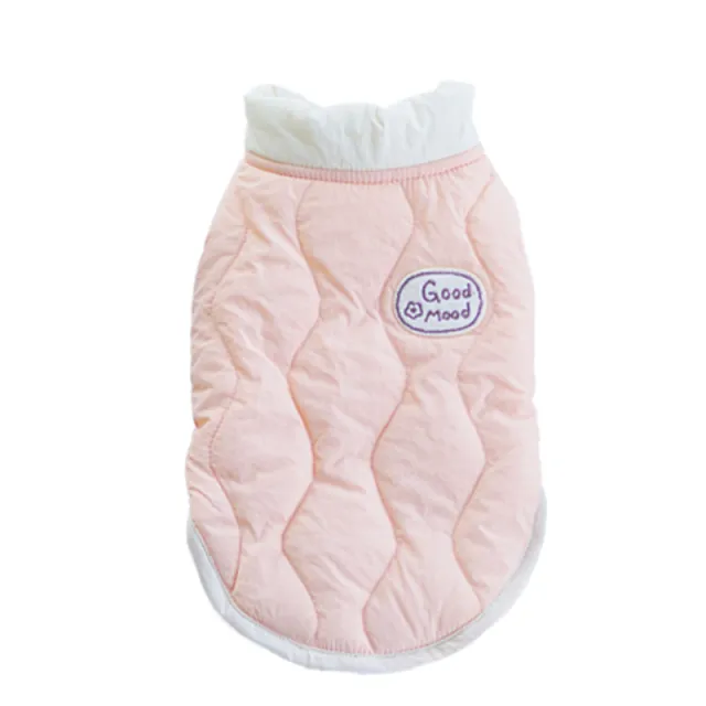 Pet Warm Water Wave Quilted Cotton Vest Light Pink - Shop at LoveMi
