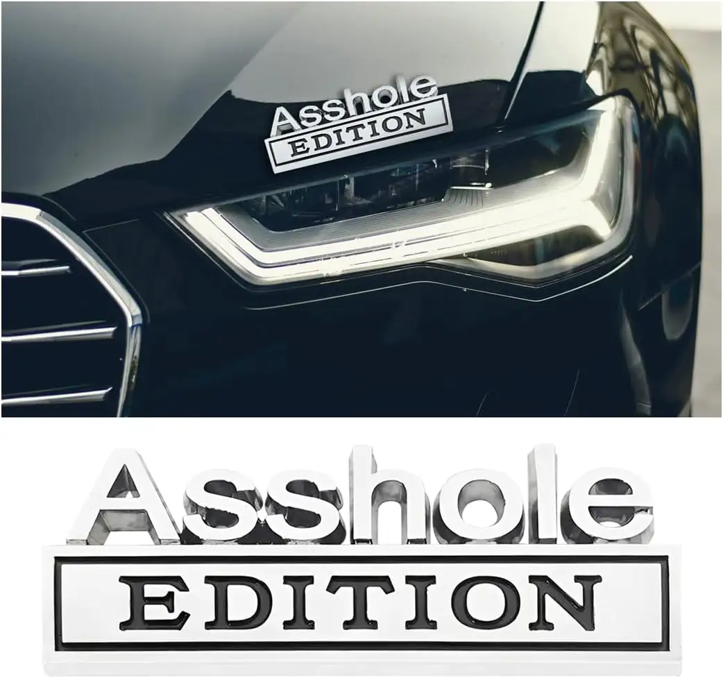 Emblem Car Decal, 3D Metal Letter Badge