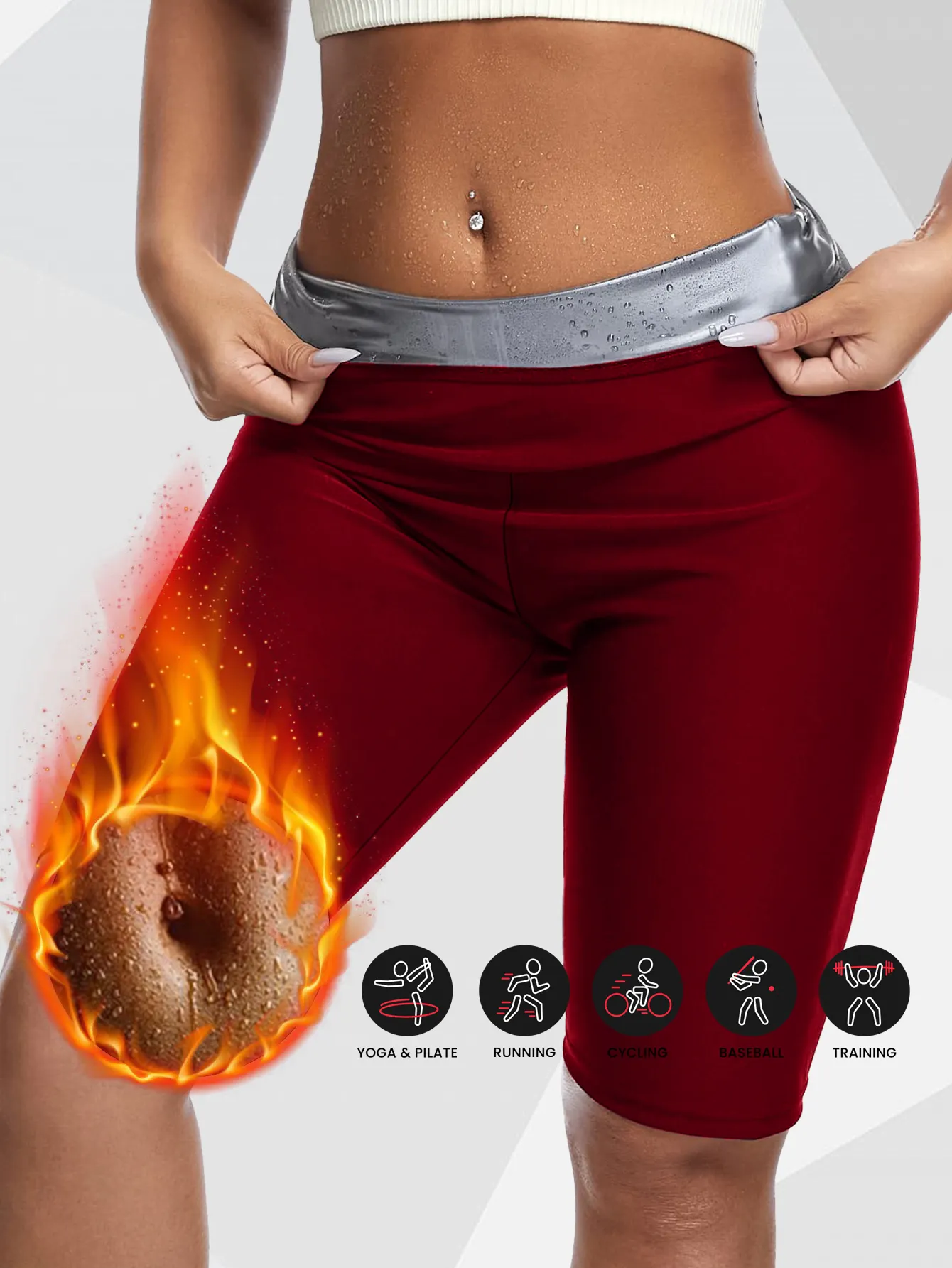 Plus Size Slimming Sauna Leggings Shorts Women