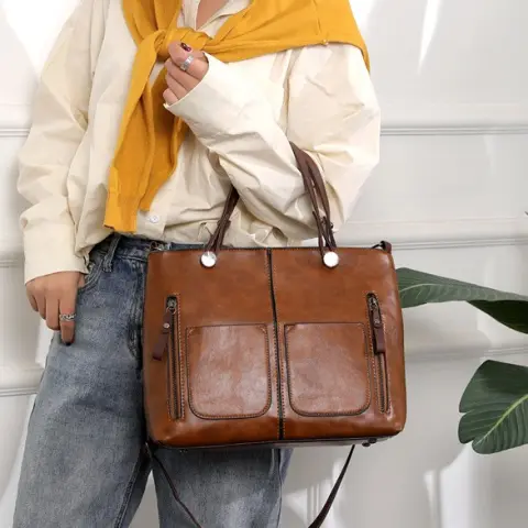 Retro Large-capacity Handbags Simple Crossbody Shoulder Bags for Women