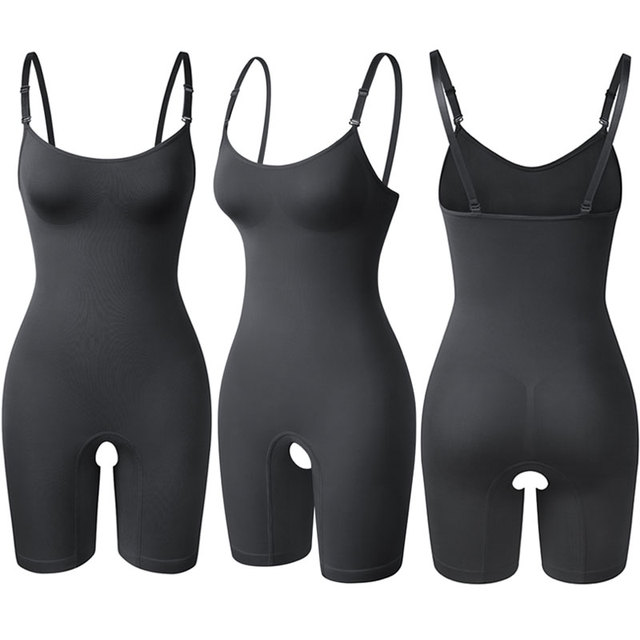 Bodysuit Shapewear Women Full Body Shaper Tummy Control Slim Black - Shop at LoveMi