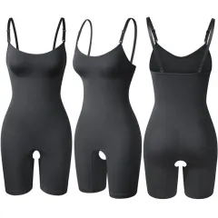 Bodysuit Shapewear Women Full Body Shaper Tummy Control Slim - Black - View 1