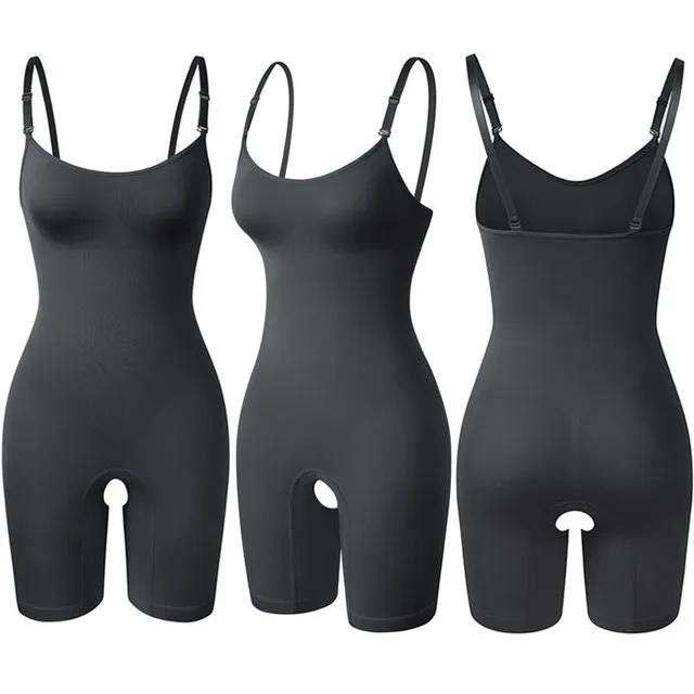 Bodysuit Shapewear Women Full Body Shaper Tummy Control Slim - Black