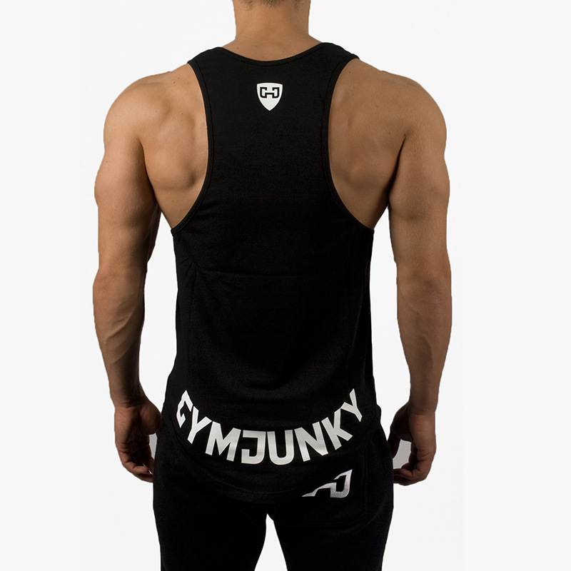 Men's Training Fitness Sleeveless Bottoming Shirt Vest Black