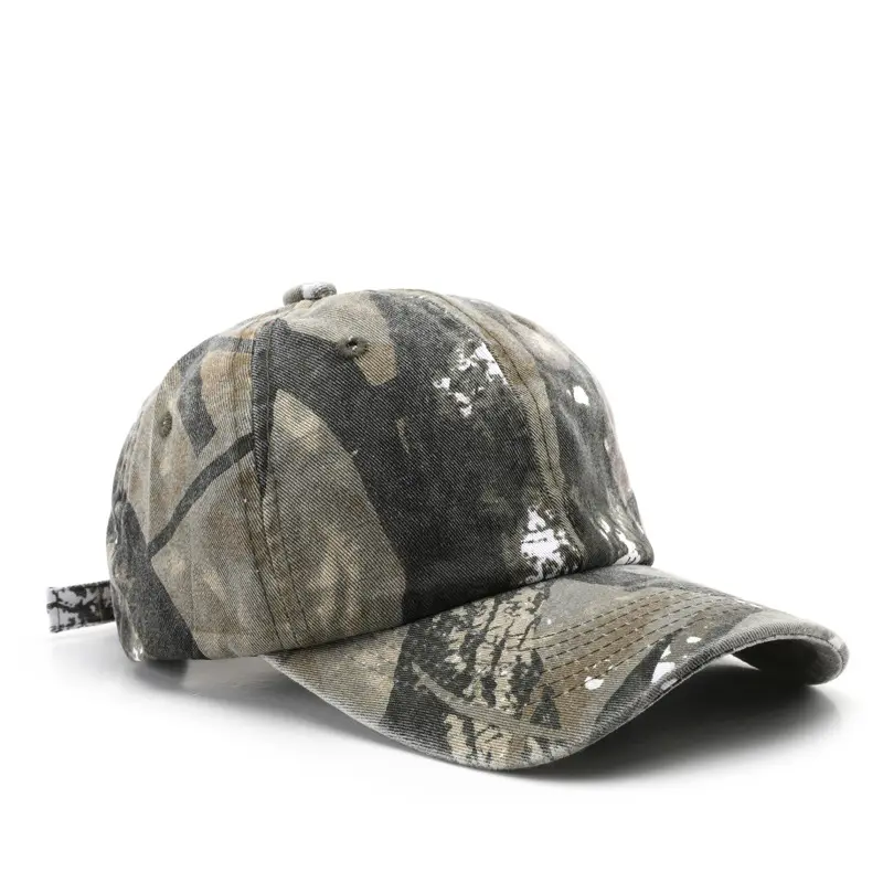 Men's Multi-color Water-washed Adjustable Trendy Style Baseball Cap Suitable For Sun Protection When Going Out, Daily Shopping Outfit, And Outdoor Exploration.