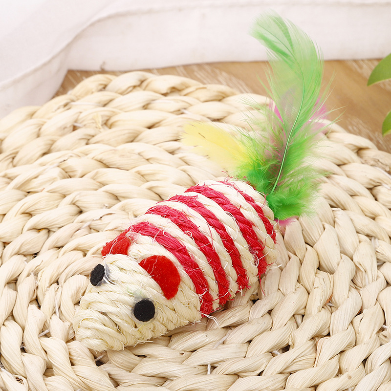 Title 1, Candy Color Sisal Stripe Maus Katzenspielzeug K...