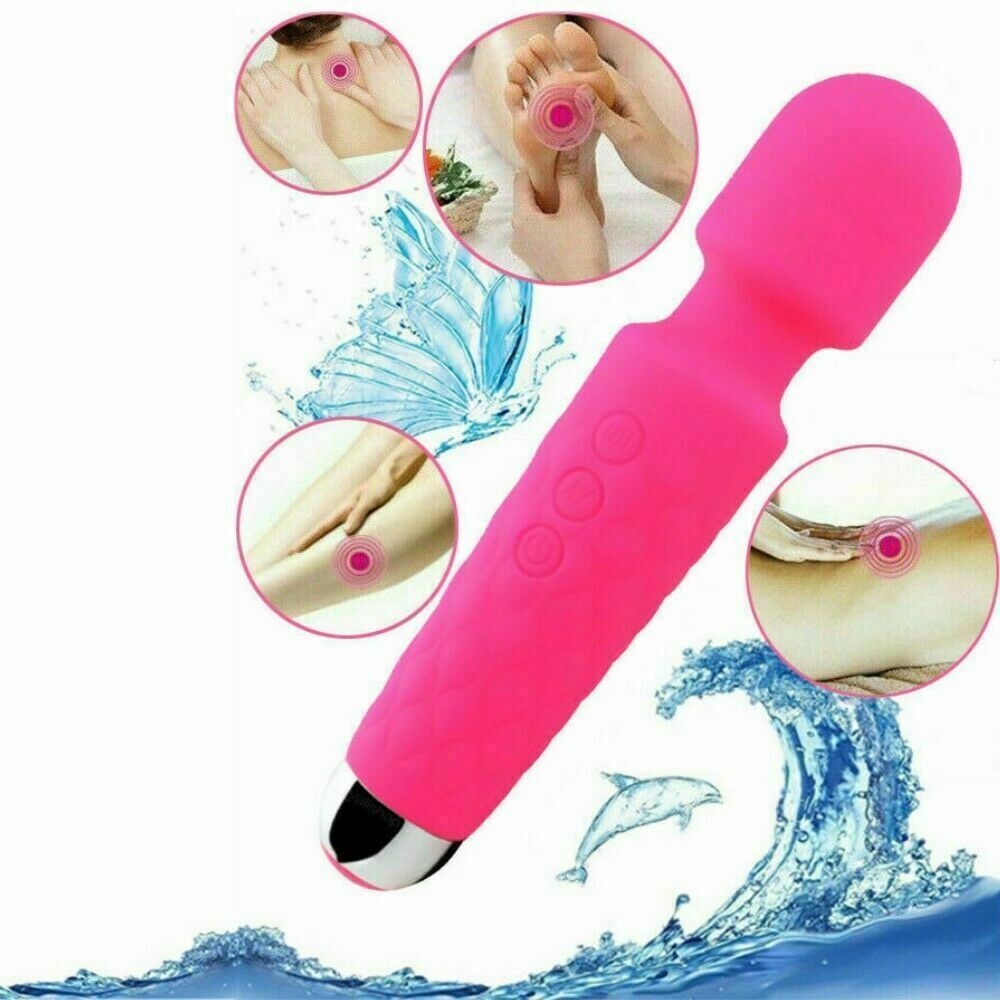 20 Speed Handheld Massager Wand Vibrating Massage Magic Full Body Therapy Motor