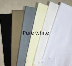 Home Fashion Simple Door Width Twill Cotton Fabric - Pure White - View 1