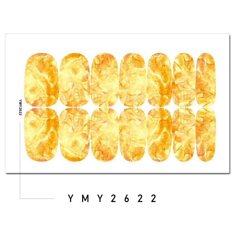 Title 13, Fashion Color Marble Blooming Nail Stickers