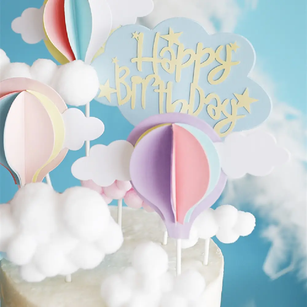 Creative Large And Small Cloud Cake