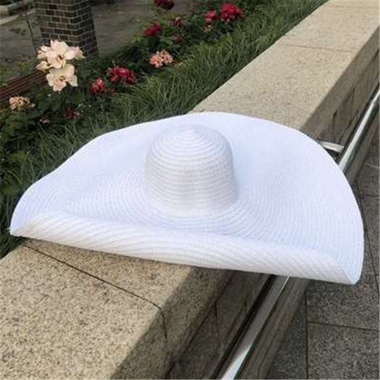 High-end 25cm Women's Straw Hat With Oversized Brim