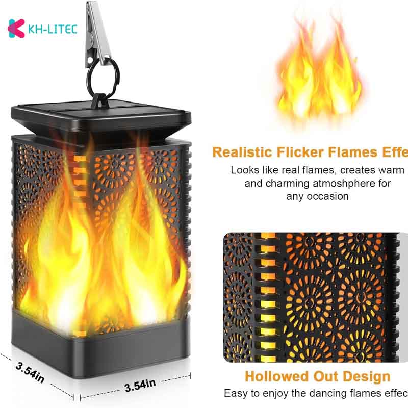 Solar Hanging Flame Torch Lights Flickering Light Waterproof Garden Decoration Outdoor Lawn Path Yard Patio Floor Lamps — foto 4