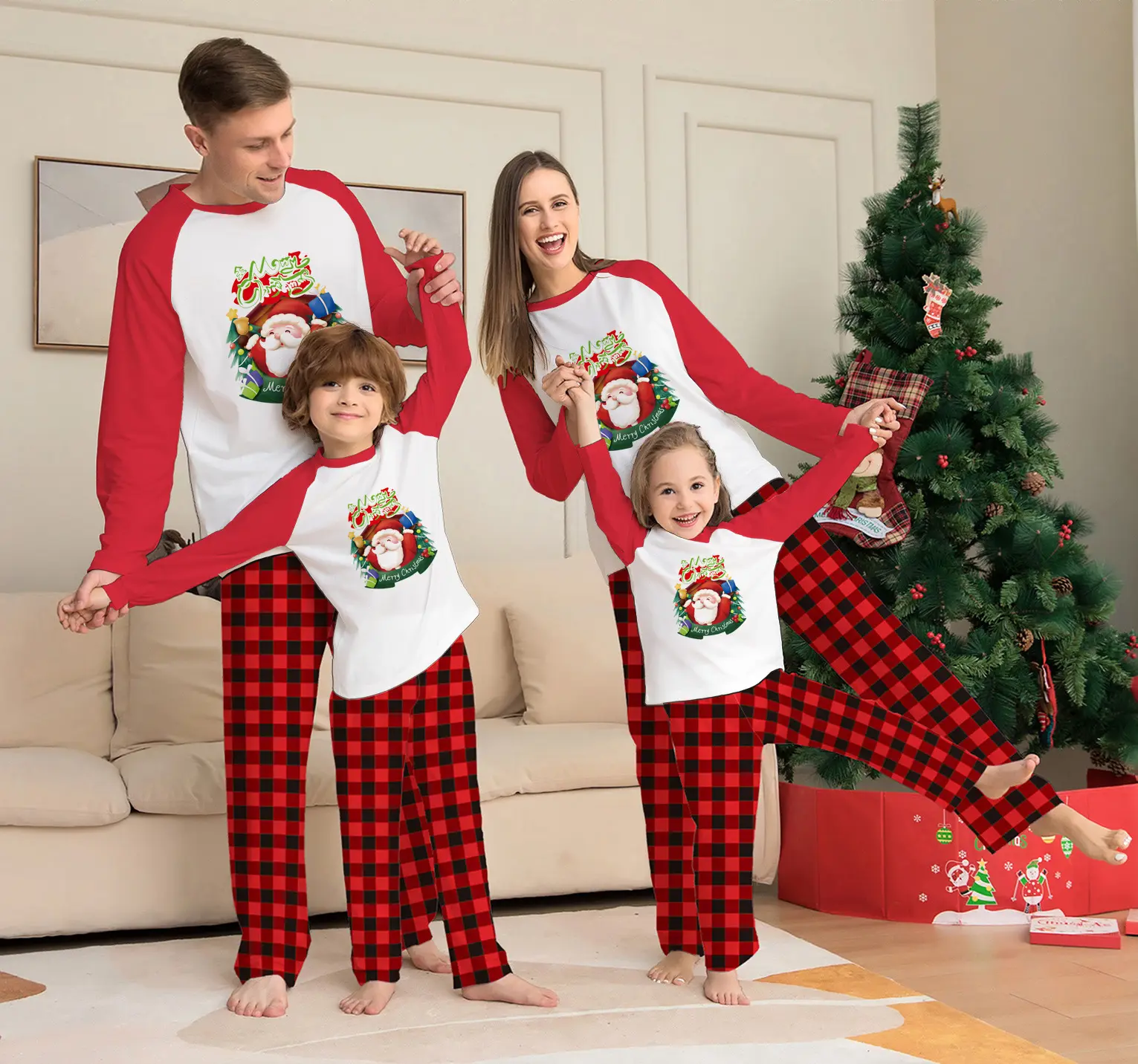 Christmas Parent-Child Clothes Set Long Sleeve T-Shirt