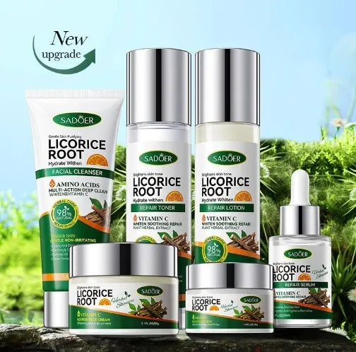 Sadoer Licorice Root Whitening Skin Care Set 6Pc - Shop at LoveMi